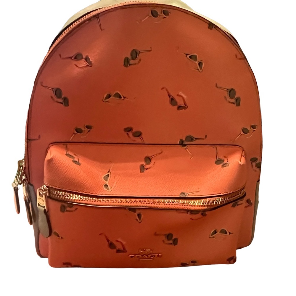 Coach Medium Charlie Backpack w/ Sunglasses Print Perfect for spring / summer